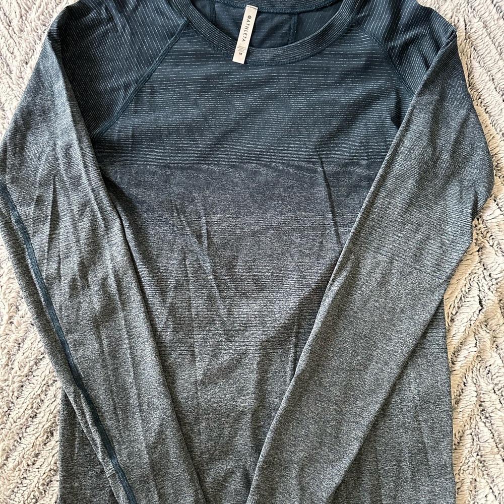 Athleta Momentum Gradient Heather Long Sleeve Top